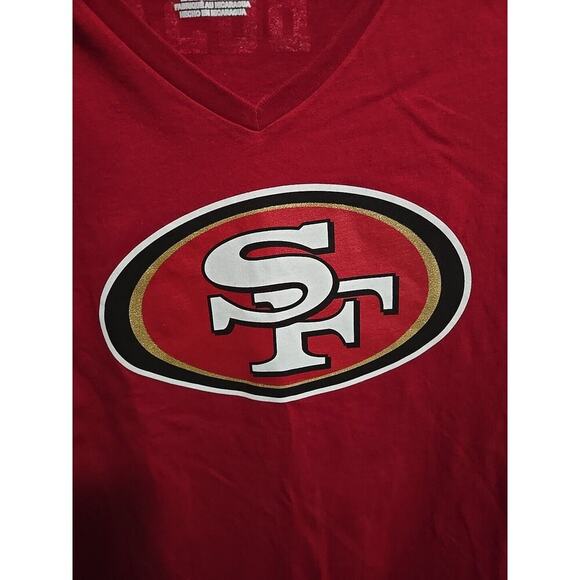 Womens San Francisco 49ers V Neck Short Sleeve Shirt Bosa #97 - Picture 2 of 9
